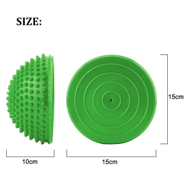 Jalkaterapiapuolikas tasapainoharjoituspallot piikikäs jalkalihasten hoito Green