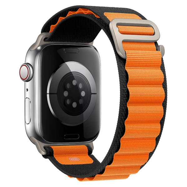 Alpine Loop Band För Apple Watch Rem 49mm 44mm 40mm 45mm 41mm 42mm 38mm 38 40 44 45 Mm Armband Iwatch Ultra Series 7 6 3 Se 8 orange 42 44 45 49mm