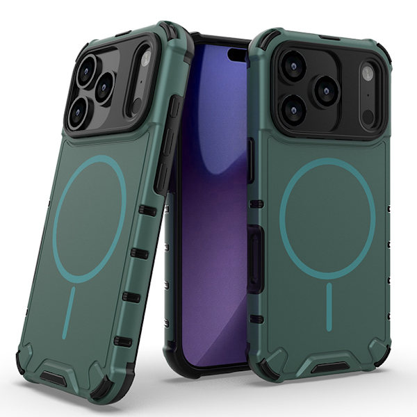 Etui til iPhone 17 Pro Max, varmeavledning og fallsikkert, grønn