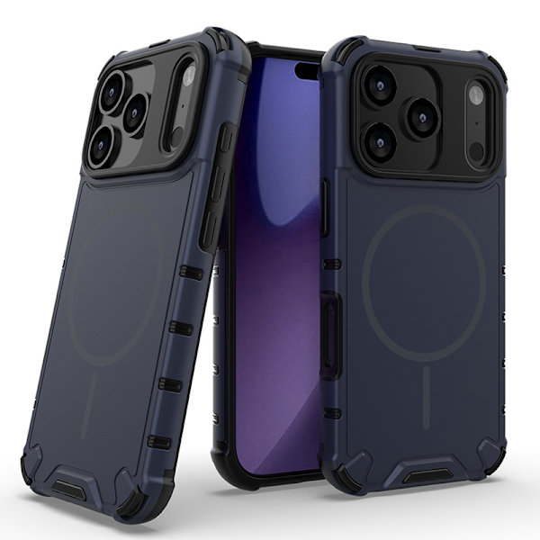 Etui til iPhone 17 Pro, varmeavledning og fallsikkert, blått