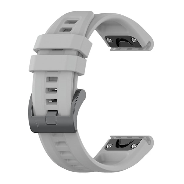 26mm Snabbkoppling Silikonarmband för Garmin Fenix 7 u Grey