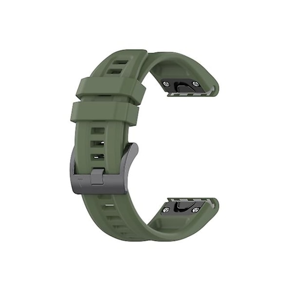 Rem for Garmin Fenix 6S 20 mm Silikon Ensfarget Mørkegrønn Klokkestropp