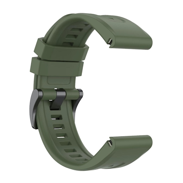 22mm Hurtigutløselig Silikonrem for Garmin Fenix 7 Army Green