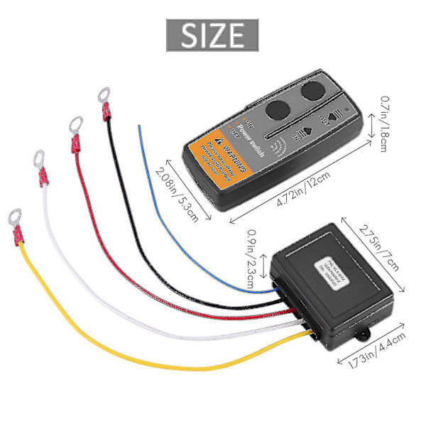 12v Vinsch Fjärrkontroll Kit Handenhet Kompatibel Bil Atv Suv Utv Universal-yky