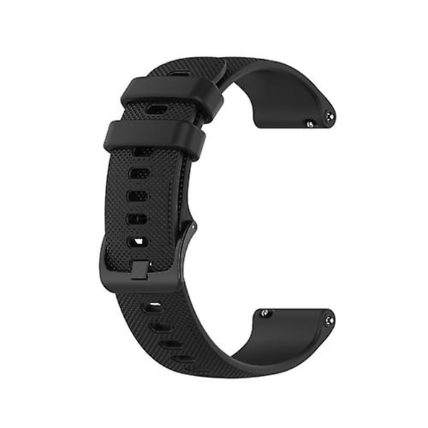 For Garmin Vivoactive 3 Small Lattice Silicone Watch Band Black