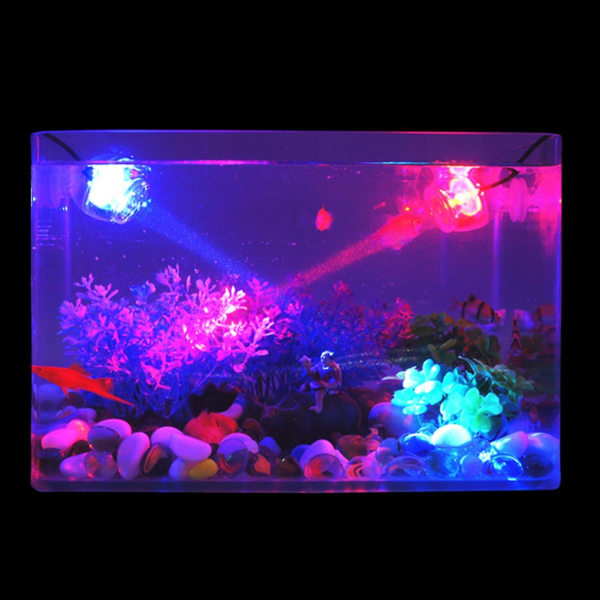 Färgglada Led Aquarium Fish Tank Spot Lampa Dykning Spotlight Upplysta lampor seven colors US Plug
