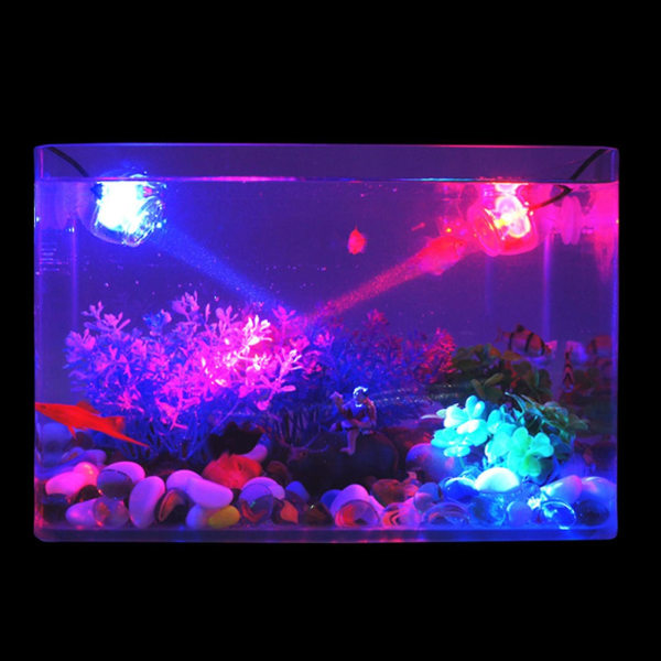 Farverig Led Akvarium Fisketank Spot Lampe Dykker Spotlight Oplyste Lys seven colors US Plug