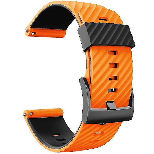 För Suunto- 7/9/baro/d5 Diving Soft Silikon Smart Watch Armbandstillbehör Orange black