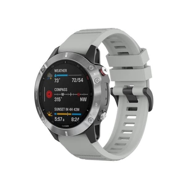 Silikon Hurtigutløser Rem For Garmin Fenix 7 / Epix Gray