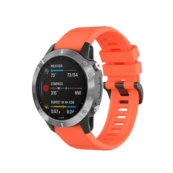 Silikone Quick Release Rem til Garmin Fenix 7 / Epix Coral Red