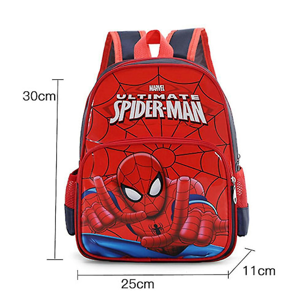 Spiderman Ryggsekk Barn Gutter Jenter Ryggsekk Reise Skoleveske Skuldervesker Med Side Nettlommer Og Front Glidelåslomme Gaver Red