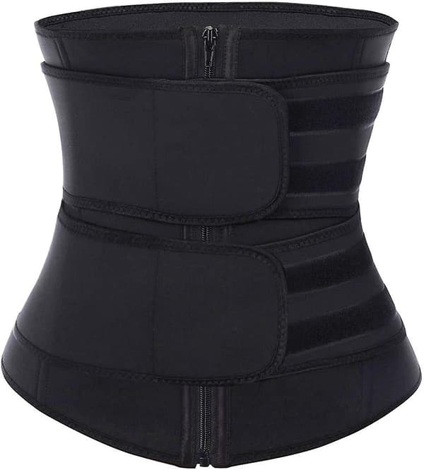 Kvinnor Waist trainer Dragkedja Dubbelbälte Workout Slimming Trimmer