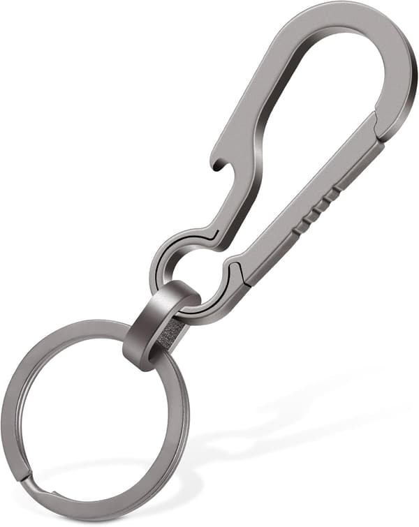 Titanium Karabiner Nøglering - Multifunktionel Nøgleholder
