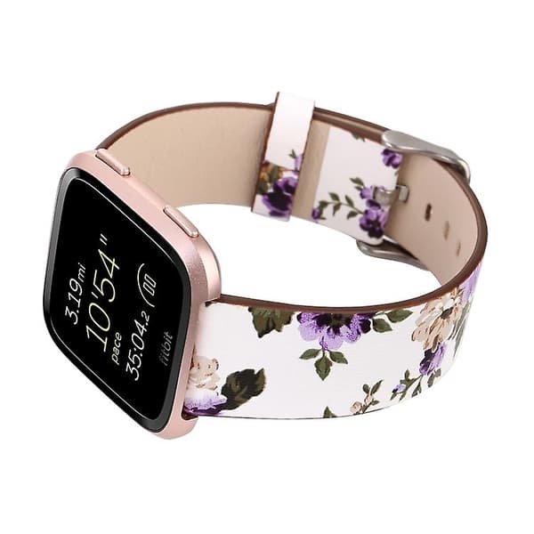 Fitbit Versa 1/2 Flower Pattern watch White Purple