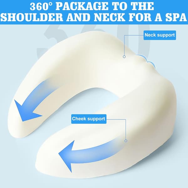 U-formet Reisepute i Memory Foam med Avtakbart putetrekk (gul)