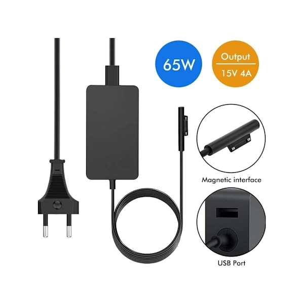 Magnetisk laddare för Microsoft Surface Pro 6