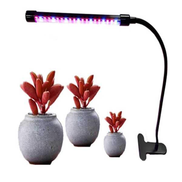 Växttillväxt USB-klämma Dimning Timing Full-spectrum Inomhusplantering Fröplanta Kompletterande Ljus Imitation Sollampa