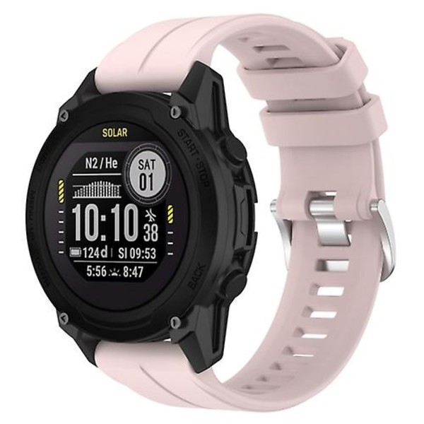 For Garmin Descent G1 22mm silikon sportsklokkerem Light Pink