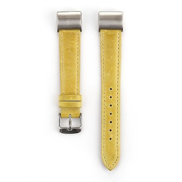 Til Fitbit Charge 2 Fresh Style læderurrem Yellow