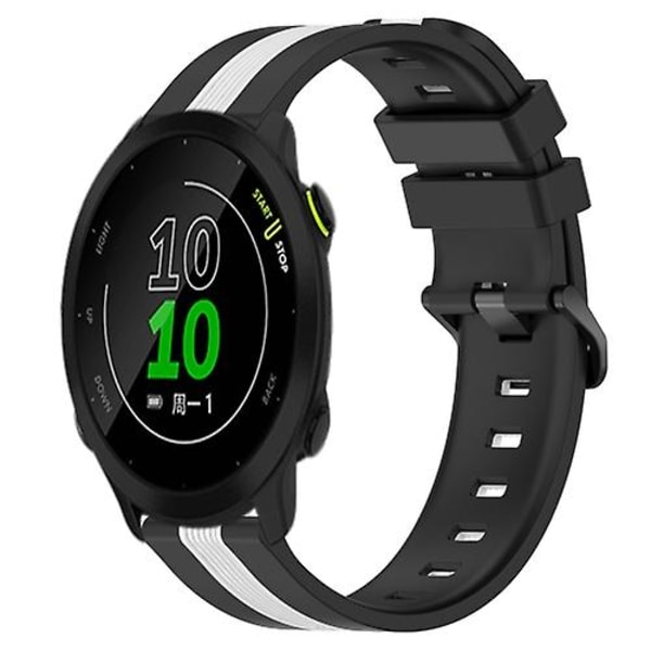 Garmin Forerunner 158 20 mm pystysuuntaiselle kaksiväriselle watch Black-White