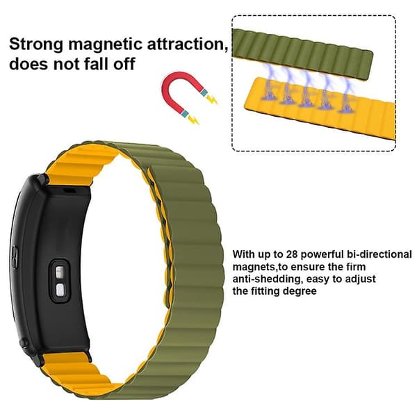 For Fitbit Charge 3/4 magnetisk silikonklokkerem Peacock Blue