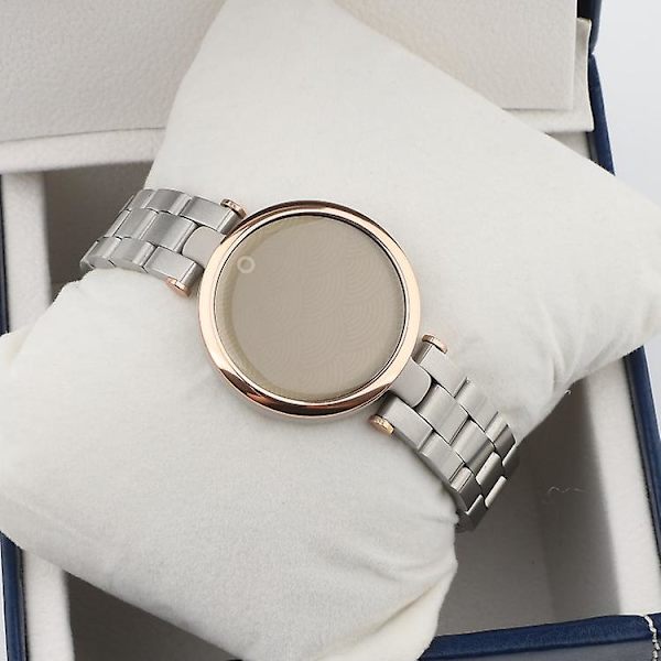 Ruostumattomasta teräksestä valmistettu kolme helmeä käsin irrotettava Xiaoman watch Garmin Lilylle Silver