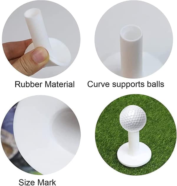 Golf Gummislagtränare Set - Träning Golf Tees för Golfmattor