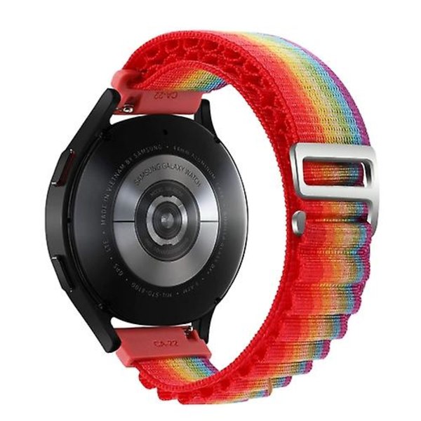 För Garmin Forerunner 255s / Venu 2s Universal Nylon Watch Band Rainbow