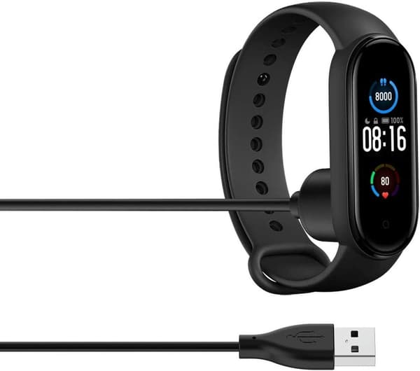 Oplader til Xiaomi Mi Band 7 / Mi Band 6 / Mi Band 5 - 50cm USB-kabel