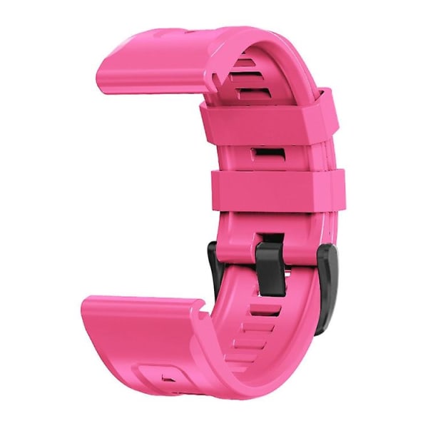 Til Garmin Fenix ​​7 / 6 Pro / 5 Plus 22 mm sort spænde silikone urbånd Pink