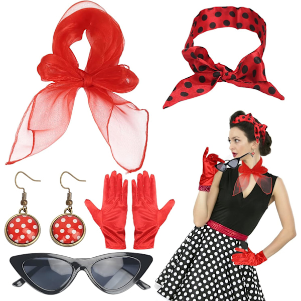 5TLG Rockabilly-tarvikkeet - 1950-luvun asukokonaisuus naisille