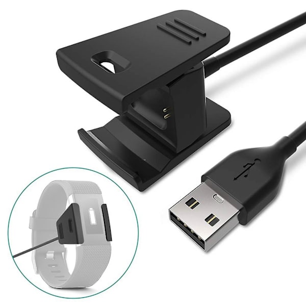 Fitbit Charge 2 Charge System Kabelklämma Längd 58 Cm - Svart