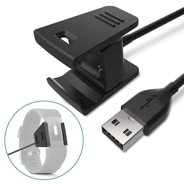 Ladekabelklemme for Fitbit Charge 2 Svart