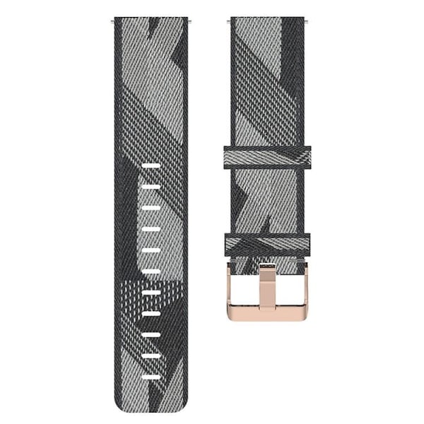 För Garmin Vivomove Luxe 20mm Nylon Woven Watch Band Grey