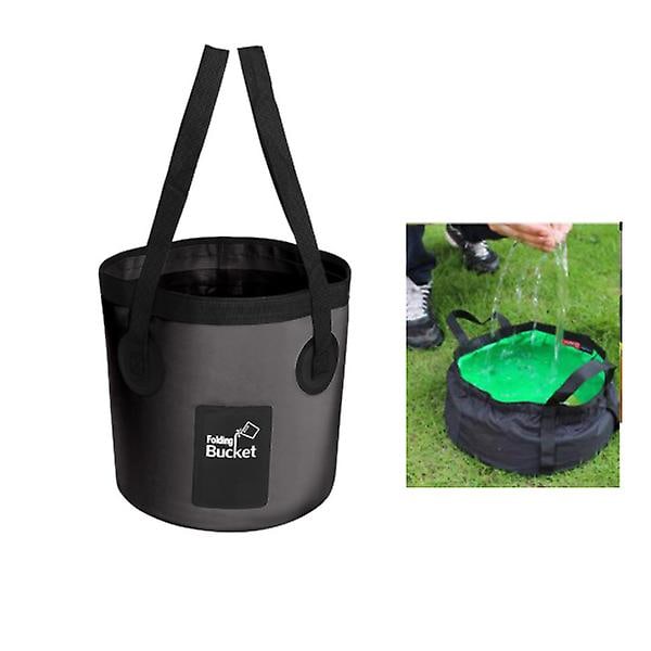 Sammenklappelig Camping Spand Pot Sammenklappelig Vask Vaskespand Vask Spand Camping Vand Pot Taske Beholder Bil Fiskeri Vandring Black