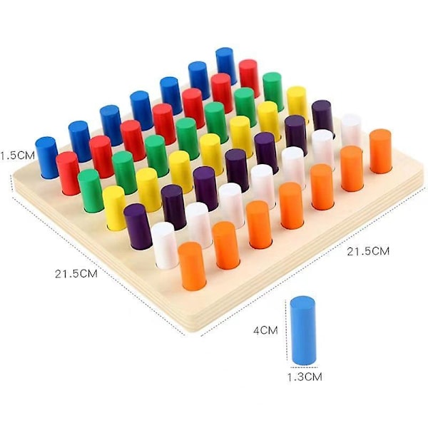 Træsortering Legetøj Stablet Spil Farvede Geometriske Blokke Montessori Sensorisk Legetøj 49pcs