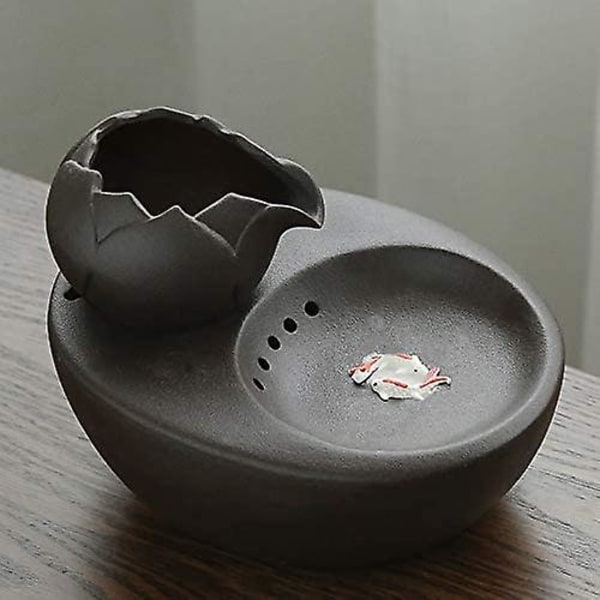 Cat Fountain Keramisk Pet Water Dispenser - Lotus Vertical Cat Drinking Fountain - Automatic Circulat