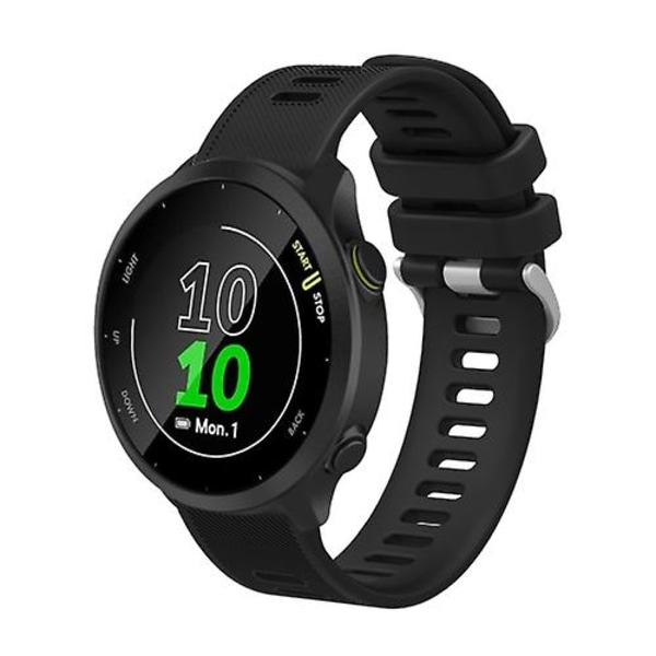 Garmin Forerunner 245 Music 20 mm:n silikoni-twill- watch Black