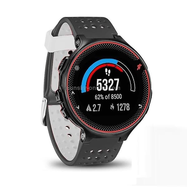Til Garmin Forerunner 235 tofarvet urrem Black White