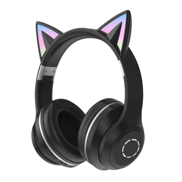 Ekte trådløse Bluetooth-hodetelefoner Foldable Wireless Audio for Kids Bluetooth 5.1 med mikrofon Svart