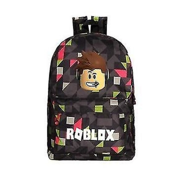 Roblox Ryggsäck Roblox Anpassad Skolväska Unisex Argyle Black