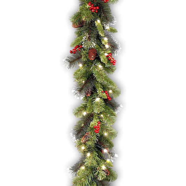 National Tree Company Ferdigpyntet Kunstig Julekrans, Grønn, Crestwood