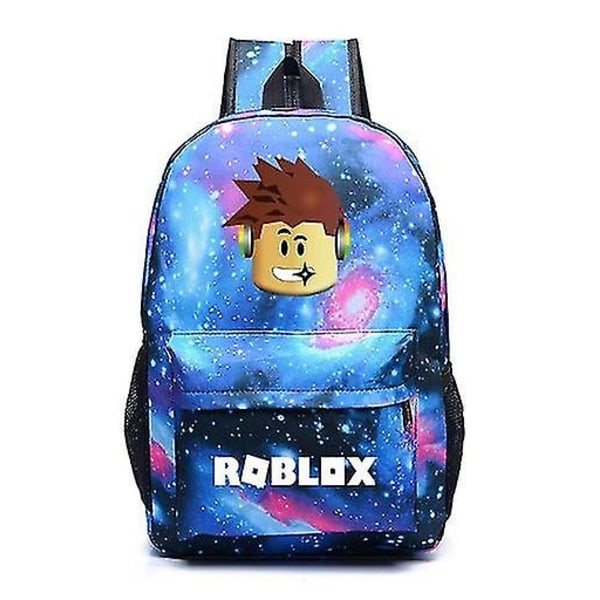 Roblox Ryggsekk Roblox Tilpasset Skoleveske Unisex Starry Sky Blue