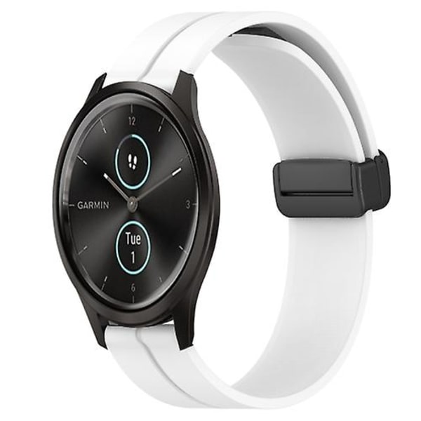 För Garmin Garminmove Style 20 mm enfärgad magnetlås i watch White