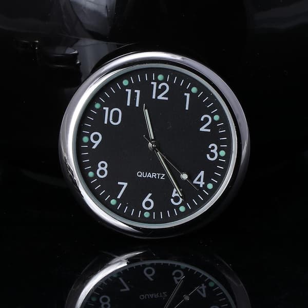 Universal bilklocka Stick-on elektronisk watch Dashboard Noctilucent dekoration för suv bilar Blue