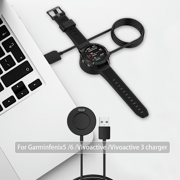 Lader for Garmin Fenix 6 Fenix 6S Fenix 5 Lader Dock Data Sync Laderkabel