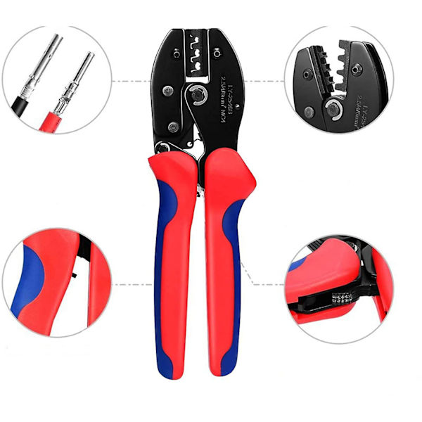 Solar Crimp Tool Kit inklusive 2,5-6,0 mm Pv-kabel för solpanel, han- och honkontakter, skiftnyckel