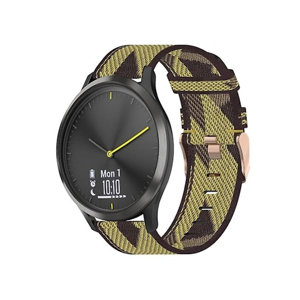 Rem för Garmin Vivomove Hr Sport 20Mm Gul Nylon Armbandsur