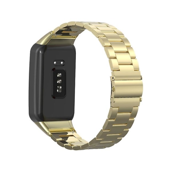 För Oppo Watch gratis Nfc rostfritt stål watch med tre pärlor Gold