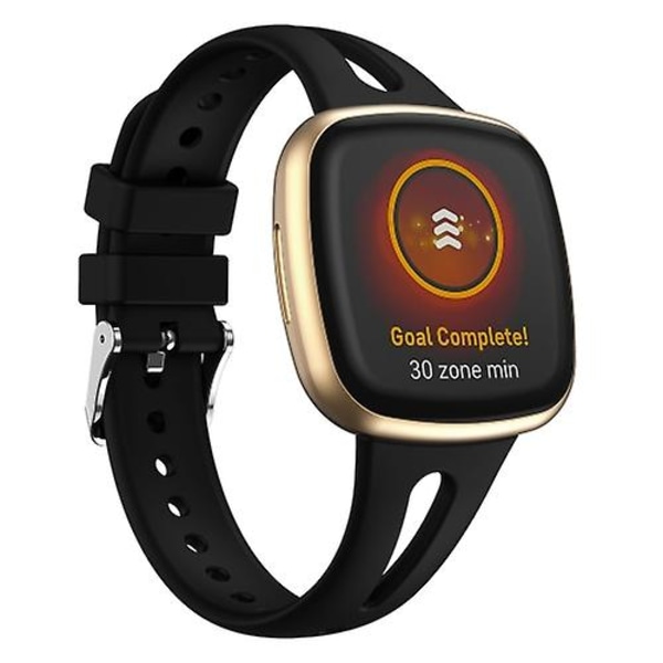 Til Fitbit Versa 3/4 Vanddråbe slankt silikone urbånd Black
